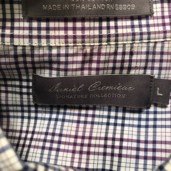 Daniel Cremieux checkered, short sleeve button down untucked shirt size Large - Picture 6 of 6
